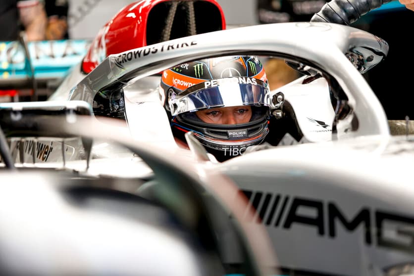 Russell ainda espera por uma Mercedes vencedora em 2022 (Foto: Jiri Krenek/Mercedes)