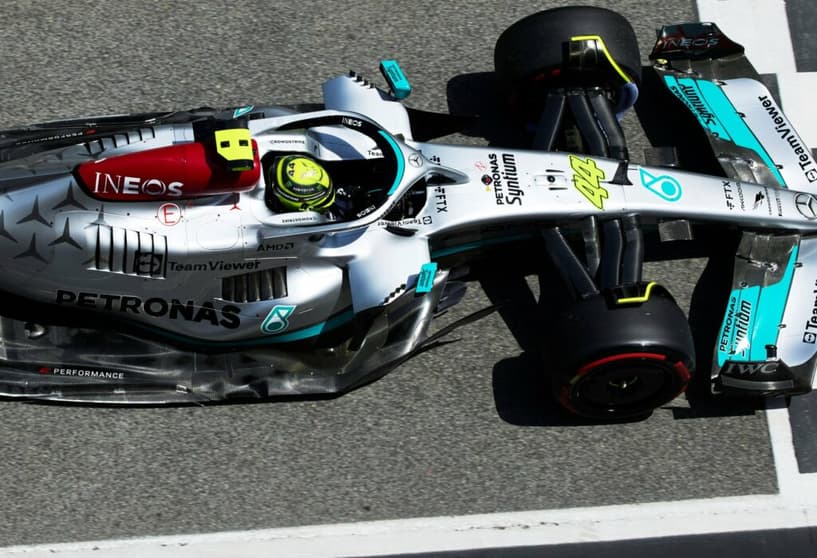 Lewis Hamilton terminou em quinto o GP da Espanha, depois de cair para último (Foto: Mercedes)