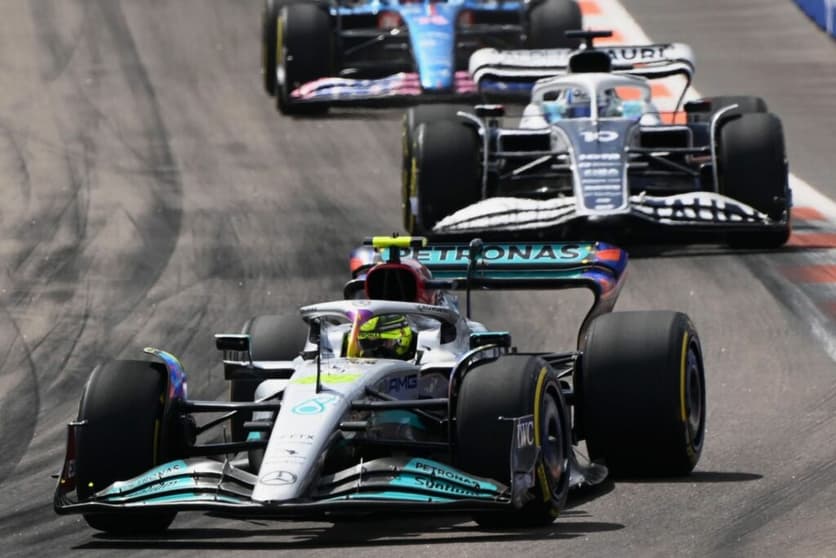 Lewis Hamilton foi sexto em Miami, uma posição atrás de George Russell (Foto: Mercedes)