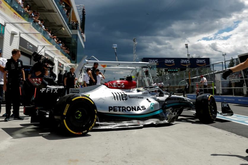 A Mercedes está no centro da polêmica da diretiva técnica da FIA para conter o porpoising (Foto: Mercedes)