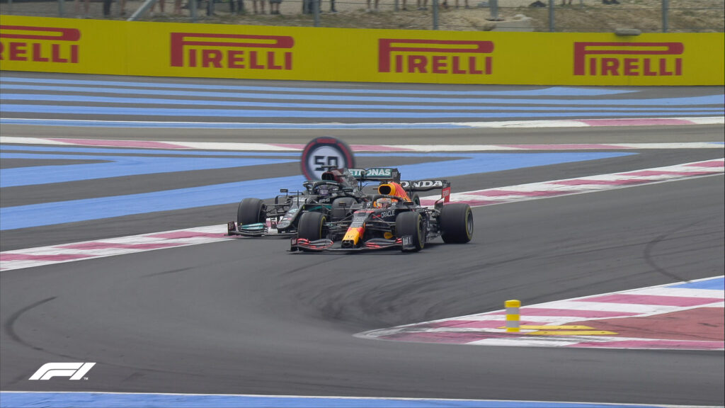 Hamilton, Verstappen, largada, GP da França 2021,
