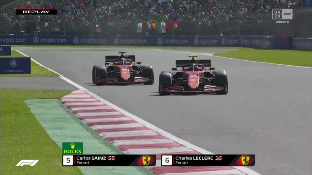 Carlos Sainz, Charles Leclerc;  Ferrari.  México.