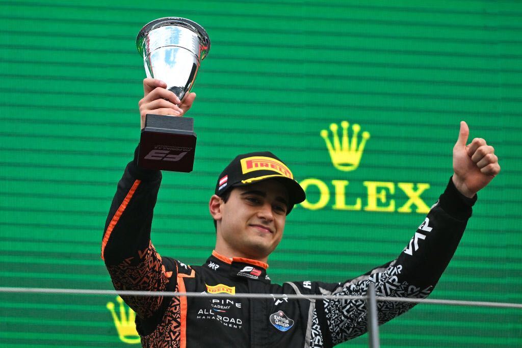 Caio Collet p&oacute;dio corrida 2 &Aacute;ustria, F3 2023