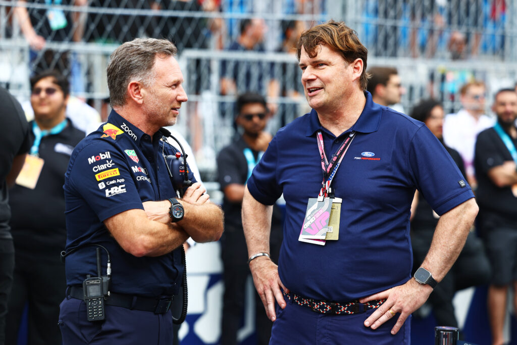 Christian Horner e Jim Farley, CEO da Ford, Red Bull, F1 2023