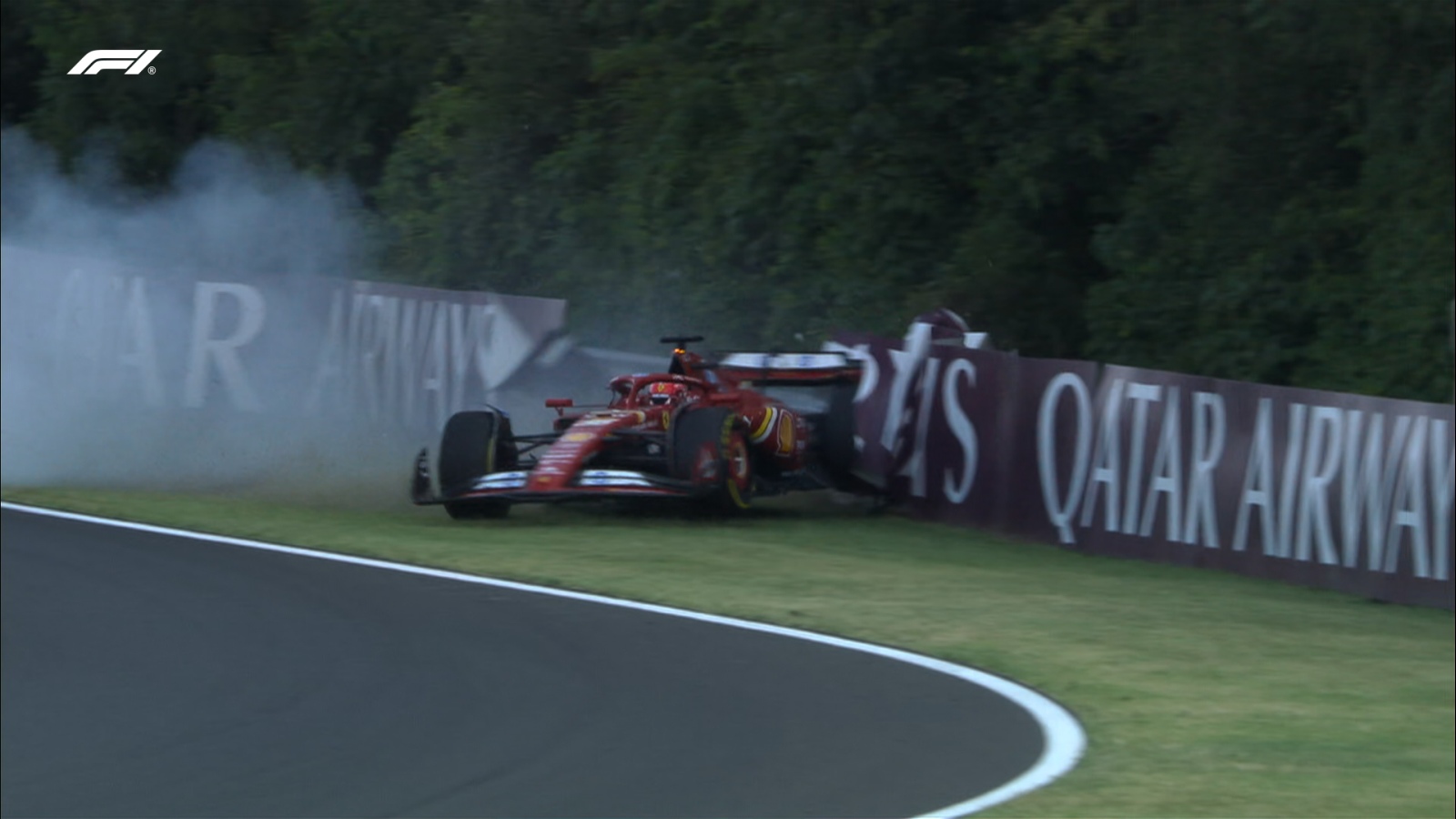 Fórmula 1: Batida de Charles Leclerc, Ferrari (Foto: F1)