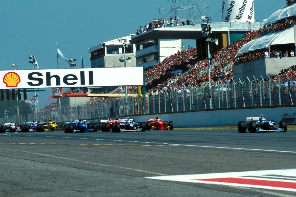 Largada do GP da Argentina de F1 de 1997 (Foto: Reprodução)